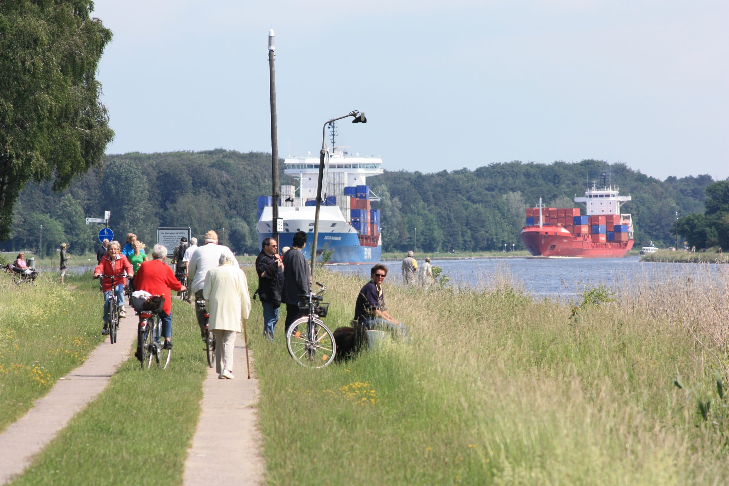 Freizeit am Nord-Ostsee-Kanal Foto: Stefan Fuhr